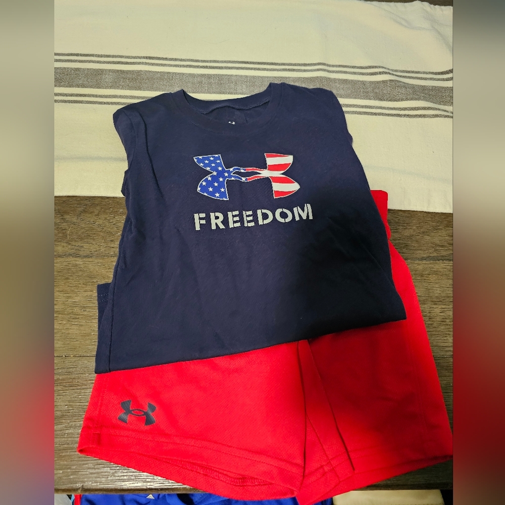 Under Armour Navy and Red Freedom Set